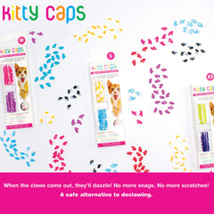 Kitty Caps adhesive tubes shown for safe, at-home application