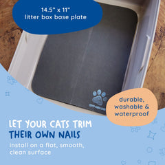 Kitty Cure nail file board measures 14.5x11 inches for ample claw care surface
