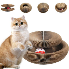 Kitty Curlz scratcher ball track engages cats with interactive play and claw exercise.