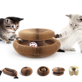 Kitty Curlz Magic Organ Scratching Board assembled for easy indoor setup and interactive play.