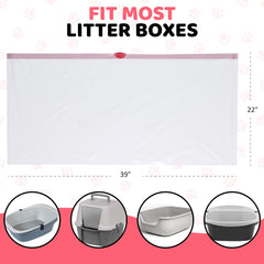 Kitty Litty drawstring liner closeup showing easy cleanup.