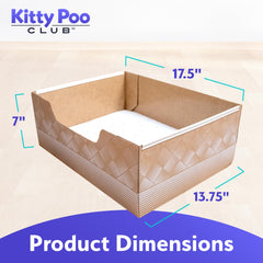 Kitty Poo Club fine-grain silica litter visibly absorbs liquids and traps odors.