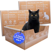Kitty Poo Club leakproof 2-pack front view demonstrates durable, odor-control cat litter box.