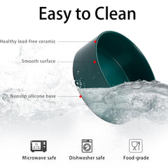 Kitwinney easy-clean lead-free ceramic bowl, safe for dishwasher.