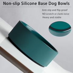Kitwinney heavy ceramic bowl provides stable feeding for large dogs.