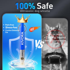 KIVORA dog whistle adjustable-frequency demonstrates tuning for different dog sizes.