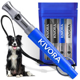 KIVORA dog whistle four-pack blue enables portable bark control and recall training.