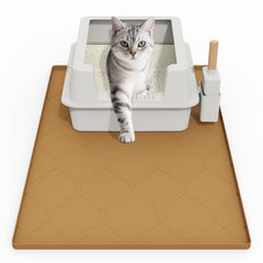 KIXCVDM cat mat 34x22 traps litter to keep floors clean