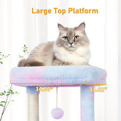 Kiyumi cat tree double hammocks provide comfy resting for two cats.