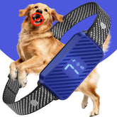 KJKZO dog bark collar dark blue front view shows compact design for calmer homes