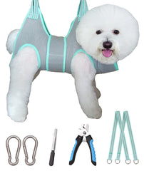 Kkiimatt dog grooming hammock neck-support for comfortable nail trimming.
