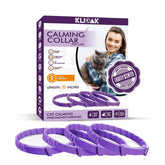 Klioak cat calming collar packaging showing ready-to-use calming solution for anxious cats.