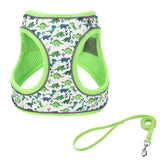 KocaPlye Step in Harness with dinosaur pattern offers easy wear and reliable control for small dogs.