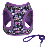 KocaPlye Step-in Dog Harness with flower pattern - breathable comfort for daily walks