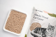 KOCHO Hinoki litter releases a natural Hinoki scent for fresher odor control.