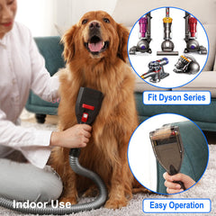 Kodahome extension hose enables easy reach during grooming sessions.