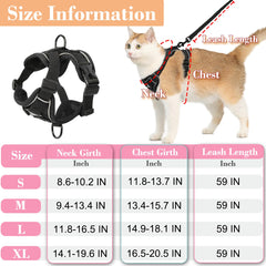 Kodervo cat-harness back-D-rings show leash attachment for secure control.