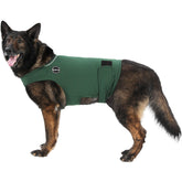 Kodervo dog anxiety jacket front view showing calming swaddle wrap for stress relief.