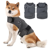 Kodervo dog anxiety jacket wraps securely to provide comforting support during stressful events.