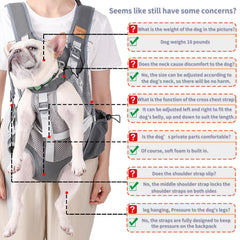 Kodervo breathable 3-layer mesh keeps your dog cool during long adventures.