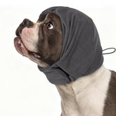 KOESON dog calming hoodie close-up showing ultra-soft fabric for calm, noise reduction