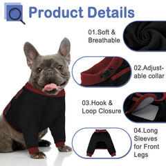 KOESON dog recovery sleeve adjustable closure demonstrates snug fit and customizable support.