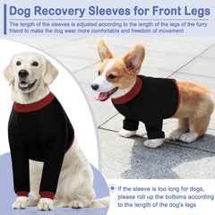 KOESON dog recovery sleeve cone-alternative helps prevent licking while remaining comfortable.