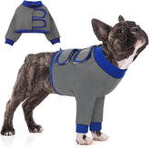 KOESON dog recovery sleeve front leg soft fabric provides gentle protection during recovery.