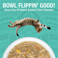 KOHA Pure Shreds Duck Entre9e texture closeup shows shredded meat in broth cats may love