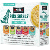 KOHA Pure Shreds variety pack beef cans deliver high-protein meals for picky dogs.