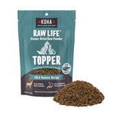 KOHA Raw Life elk-venison topper in bag boosts flavor for picky eaters