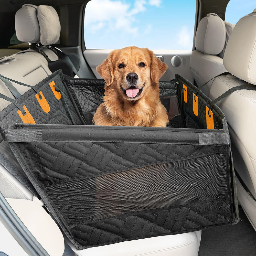Kohree dog car seat cover with hard bottom supports medium dogs on road trips