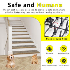 KOKMEYA Pet Repellent Mat installation closeup highlights convenient clips and ties