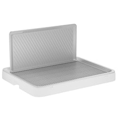 KOLA PANDA indoor potty tray side view; stable setup for small spaces.