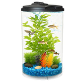 Koller Products 360 aquarium LED color options illuminate vibrant tropical fish viewing