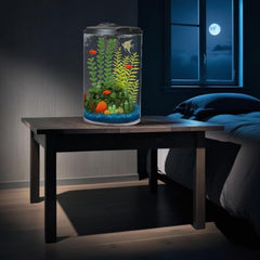 Koller AquaView 360 full hood keeps fish secure during observation.