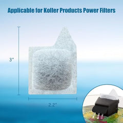 Koller Products XS filter cartridges with dense poly-fiber outer shell trapping debris.