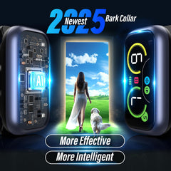Kollgux dog bark collar dual-display shows sensitivity and static levels for precise training.
