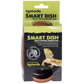Komodo Smart Dish tall-sides-lip deters escaping live food for cleaner feeding.