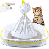 KONE cat litter box liner jumbo 36x18 with drawstring for quick changes.