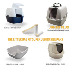 KONE jumbo 45x18 bags fit most litter boxes for easy setup