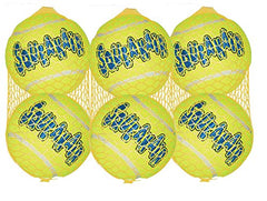 KONG Air Dog tennis balls large pack — squeaky outdoor fetch for large breeds.