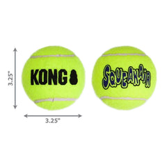 KONG AirDog Squeakair XL close-up on durable squeaker and felt.