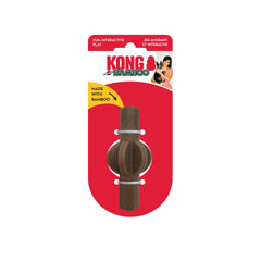 KONG Bamboo Rockerz tilting ergonomic shape encourages natural chewing and enhanced engagement during sessions.
