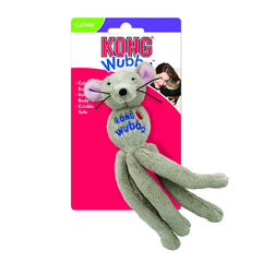 KONG Cat Wubba Mouse crinkle tail closeup highlights tactile excitement during play.