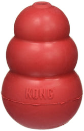 KONG Classic Medium Dog Toy red image 1; durable chew toy for fetch and stuffing.