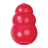 KONG Classic stuffed dog toy main image demonstrates durable red rubber for extended chew sessions.