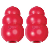 KONG Classic red rubber toy with unpredictable bounce for fetch
