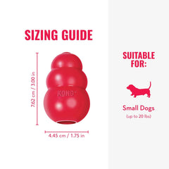 KONG Classic red toy close-up rubber texture for durability