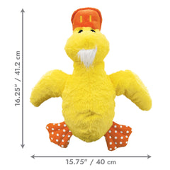 KONG Comfort Jumbo Duck XL crinkle section adds extended engagement